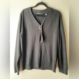 Raisey Black V Neck Sweater Size XXL